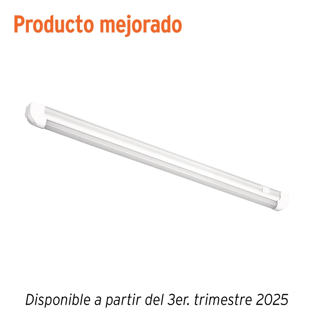 Luminario lineal LED 6W, 6500K, ultradelgado, para gabinete
