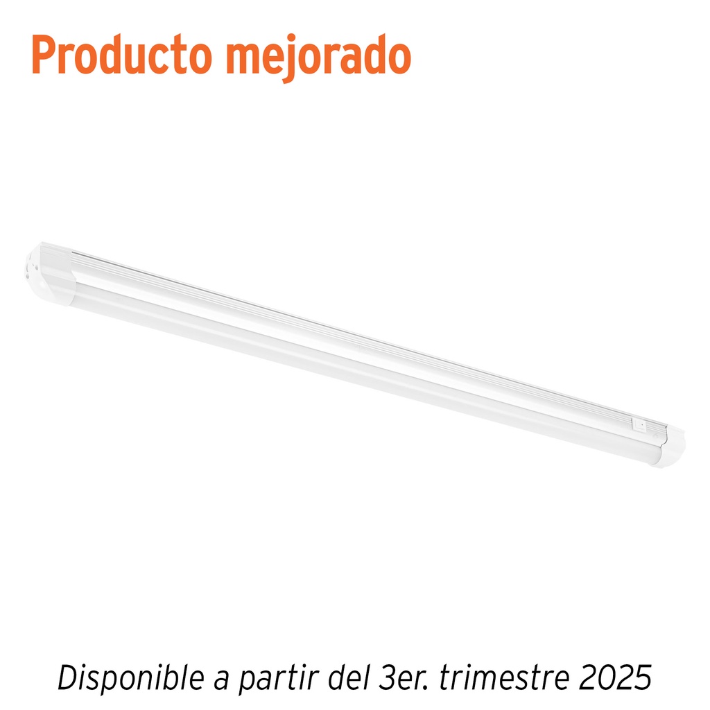 Luminario lineal LED 11W, 6500K, ultradelgado, para gabinete