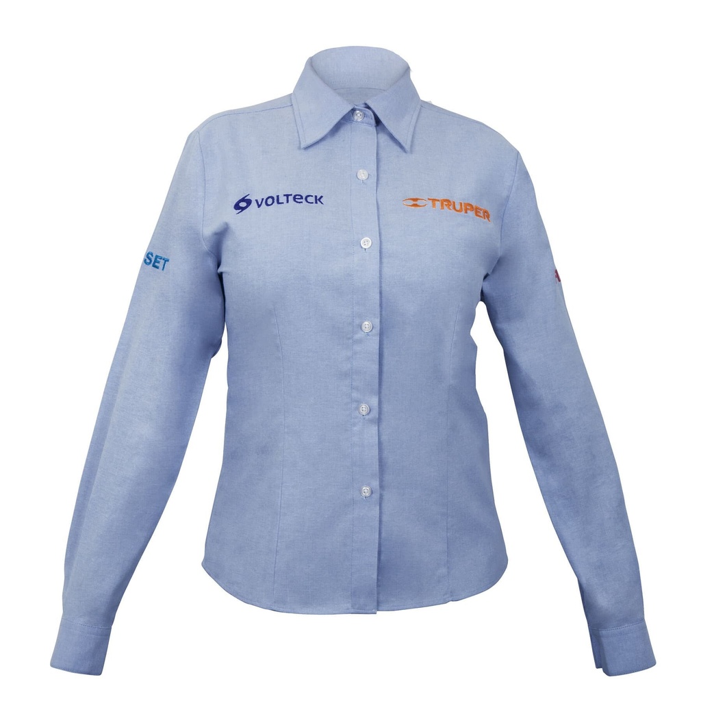 Camisa manga larga para mujer, azul, G, TRUPER