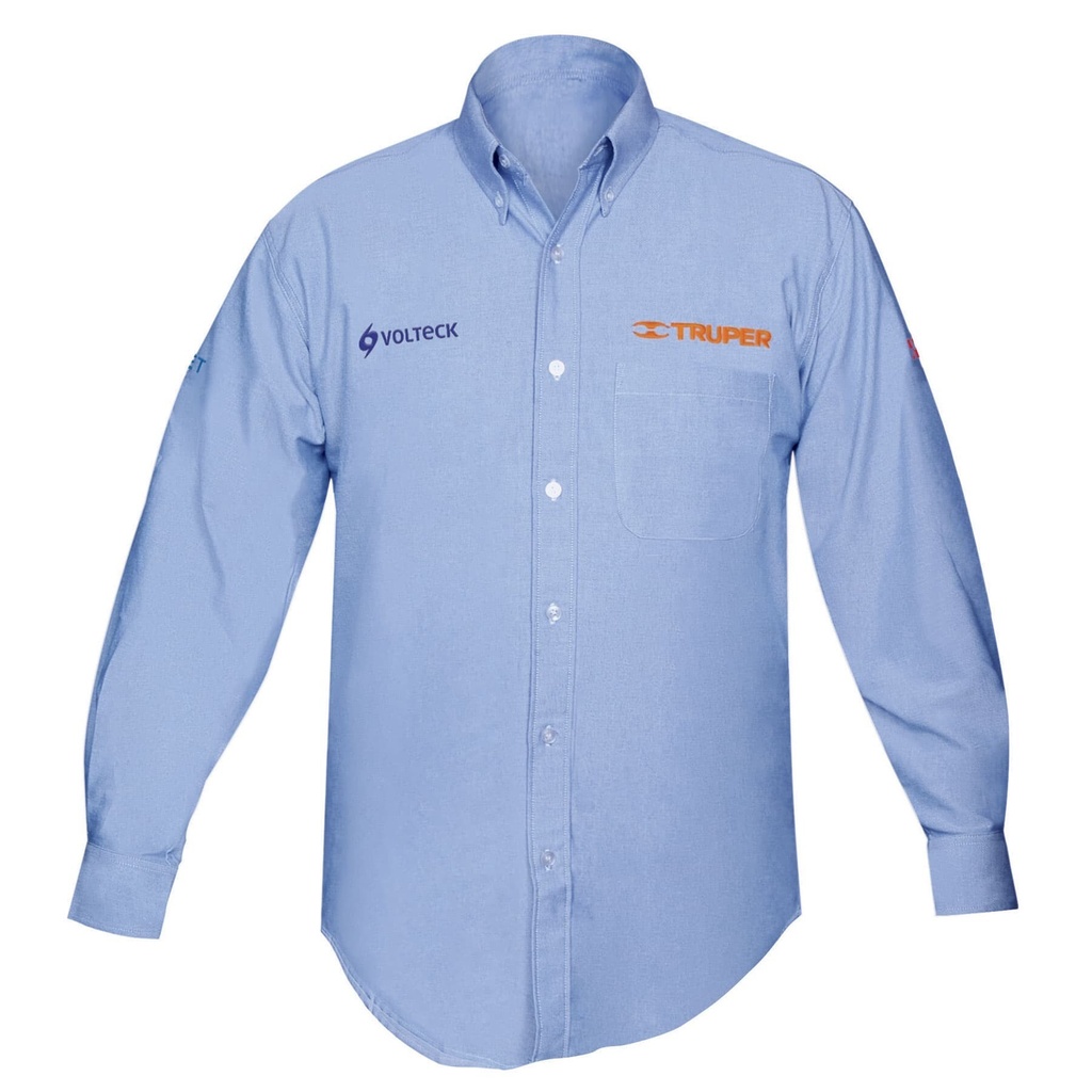 Camisa manga larga para hombre, azul, EEEG, TRUPER