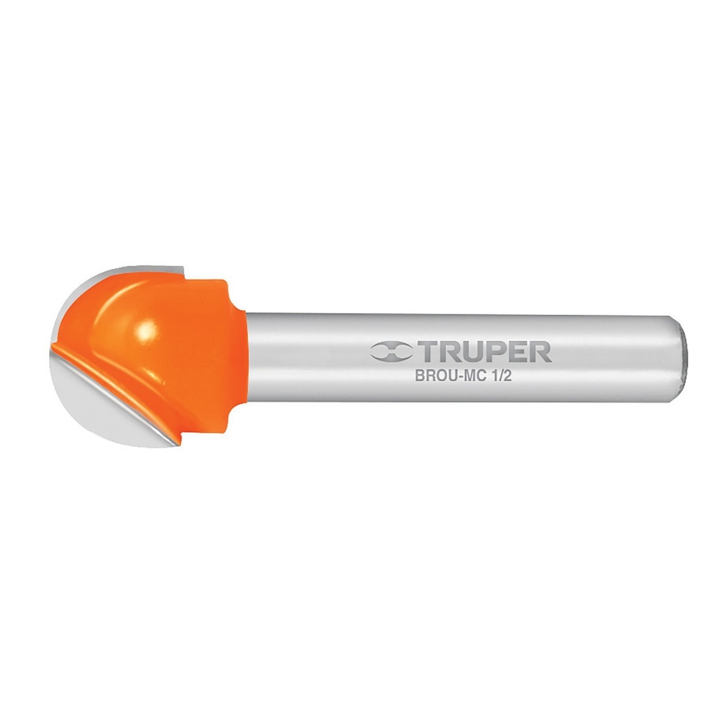 Broca para router, media caña, 1/2', TRUPER