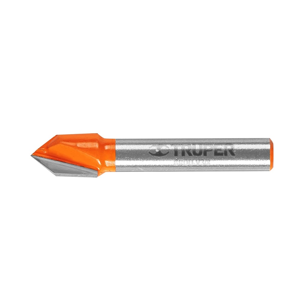 Broca para router, corte en 'V', 3/8', TRUPER