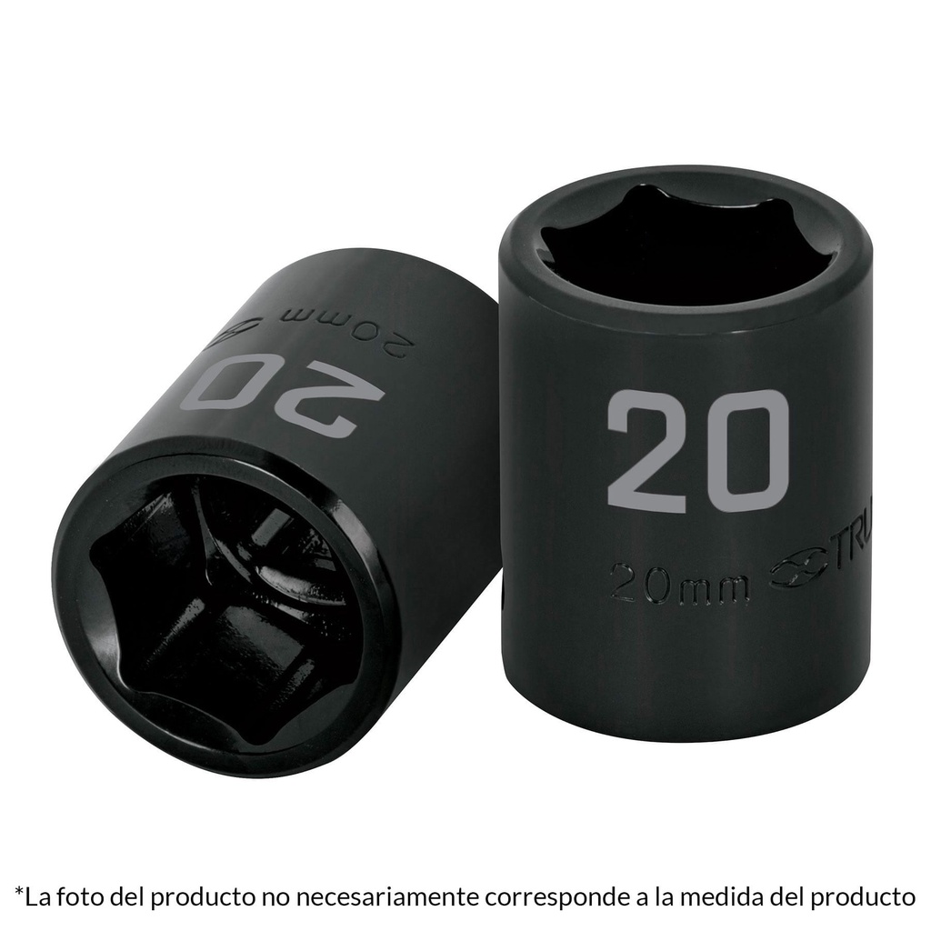 Dado cuadro 1/2' de impacto 6 puntas de 12 mm, TRUPER