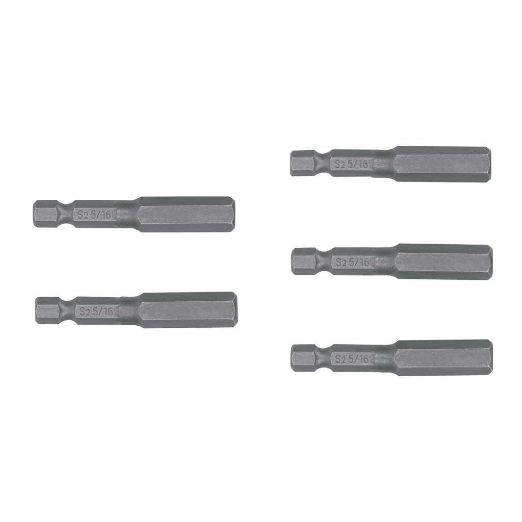 Estuche con 5 puntas hexagonales de 5/16mm largo 2', EXPERT