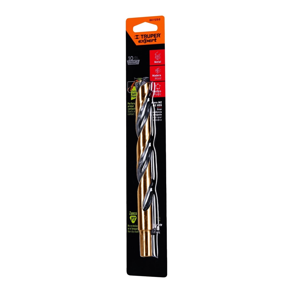 Broca HSS 5/8' Trugold para metal en blíster, EXPERT