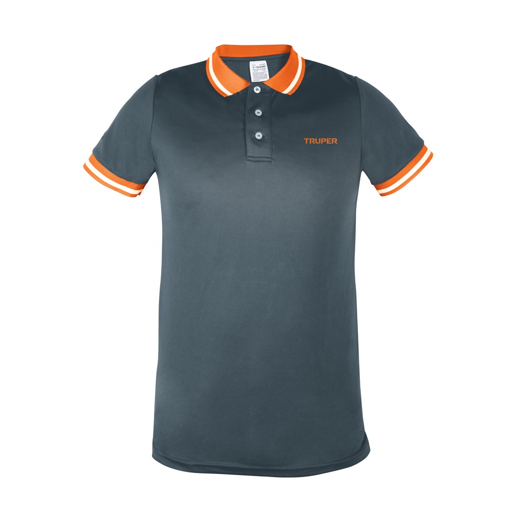 Playera polo performance para hombre, gris, G, TRUPER