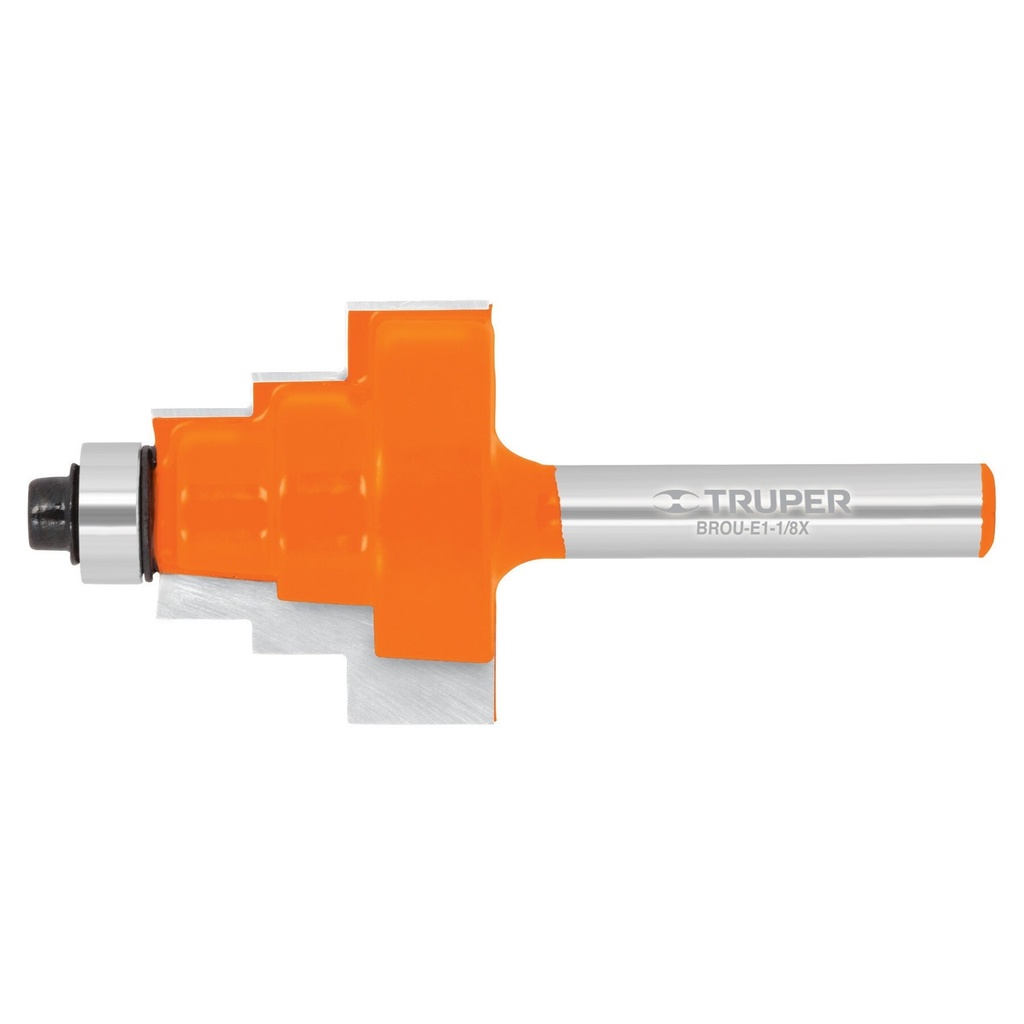 Broca para router, escalonada, 1-1/8', con balero, TRUPER