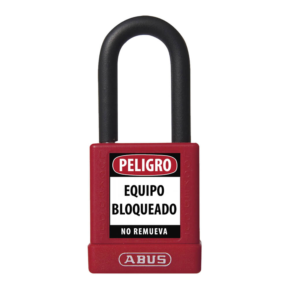74/40 kd rojo candado bloqueo abus dieléctrico d6.5mm 1 key
