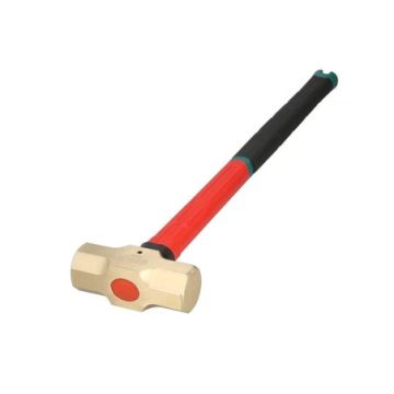 Marro de bronce con mango largo de fibra de vidrio 35", 14 lb