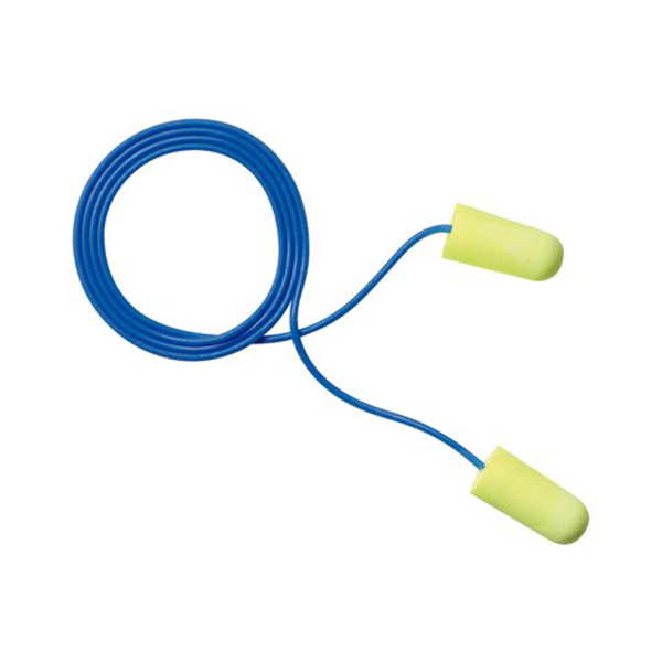 Tapones Auditivos E-A-R Soft Yellow Neons Con Cordón, Caja De 200