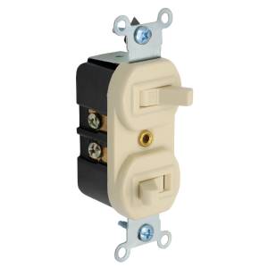 [APA-012 / 46002] Apagador sencillo doble marfil Americano Kley