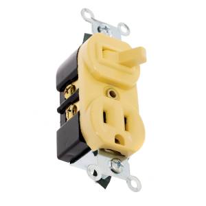 [284933ZN] Apagador sencillo y contacto 2p+t marfil Standard Igoto