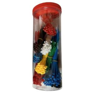 [285541ZN] Cinchos plasticos bote con 1000 colores surtido Vianti