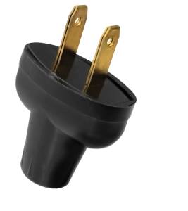 [15812ZN] Clavija Ovalada De Hule Pata Laton 1907 Montana