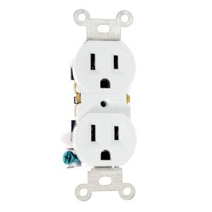 [284890ZN] Contacto duplex 2p+t blanco Americano Igoto