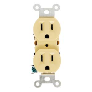 [AC105/2-M] Contacto duplex 2p+t marfil Americano Igoto