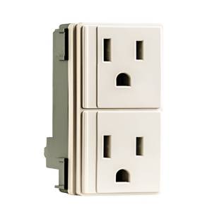 [1445] Contacto duplex 2p+t marfil Montana