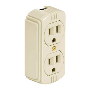 [1504] Contacto Duplex 2P+T Marfil Sobreponer Montana