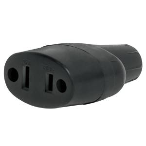 Contacto ovalado PVC negro Vianti