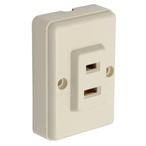 Contacto Visible Marfil Cuadrado Kley