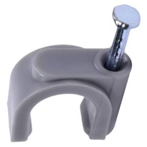 Grapa para cable redonda 12mm blanca con 100pz Anclo