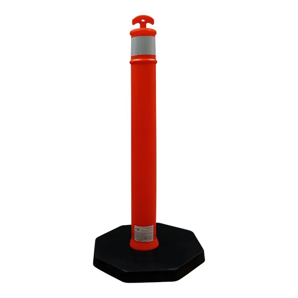 [SE-PD] Poste Delimitador Naranja de PVC con Base Hexagonal