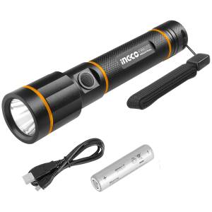 [HCFL1865051] Linterna De Aluminio Led Recargable 450Lm Ingco