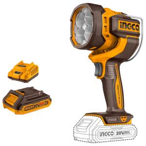 Linterna inalambrica 2000lm 20v con bateria y cargador Ingco