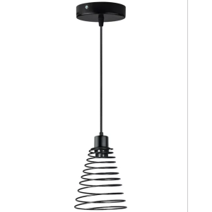 Luminario decorativo colgante Spring tipo cono negro Aksi