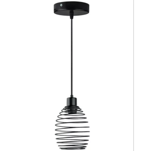 [125161] Luminario decorativo colgante Spring tipo ovalo negro Aksi