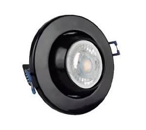 [125022 / 46624] Luminario Empotrar Dirigible Esfera Negro Gu5.3 125022 Aksi