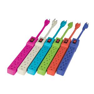 Multicontacto con cable 20cm 06 contactos con indicador granel Volteck