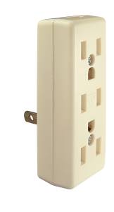 [715ZN] Multicontacto Vertical 3 Contactos Marfil Granel Montana