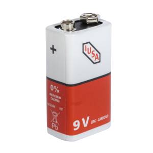 Pila zinc-carbon 9v blister con 1 pz Iusa