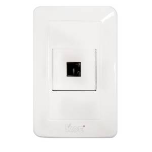 Placa 1 vent c/toma telefonica koe blanco 8176 FLEXIMATIC