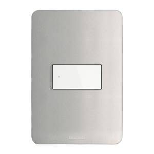 Placa 1 Ventana Aluminio Q Go Bticino