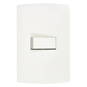 Placa 1 Ventana Con Apagador Sencillo Blanco Marisio Schneider