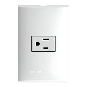 Placa 1 ventana con contacto 2p+t blanco Forza Bticino