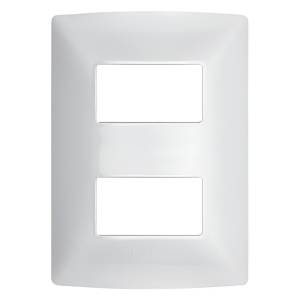 [QZ4803M2BN] Placa 2 ventanas blanco Merida Q MX Bticino