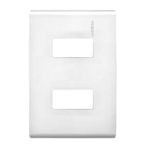 [E5N2PTL] Placa 2 ventanas blanco Modus Pro Bticino