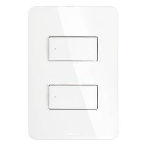 Placa 2 ventanas blanco Q GO Bticino