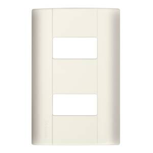 [E5N2] Placa 2 ventanas marfil Modus Bticino