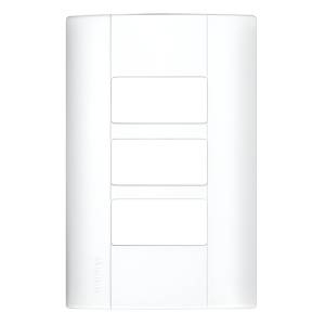 Placa 3 ventanas blanco Modus Bticino