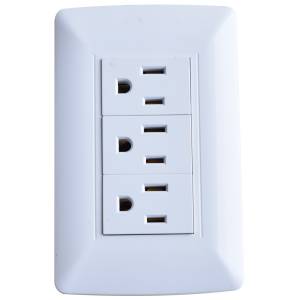 [280669ZN] Placa 3 ventanas con 3 contactos 2p+t Vianti