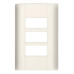 [E5N3] Placa 3 Ventanas Marfil Modus Bticino