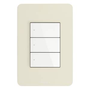 [JA4803TIQ] Placa 3 Ventanas Marfil Q Go Bticino