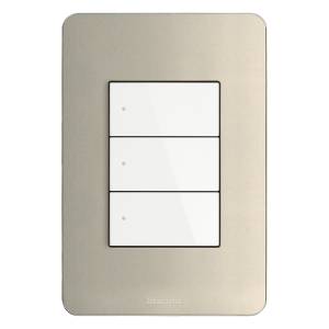 Placa 3 ventanas perla Q GO Bticino