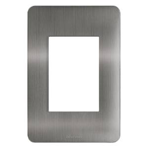 [284517ZN] Placa 3 ventanas titanio Q GO Bticino