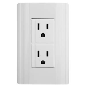 Placa con contacto duplex 2p+t blanco CORSA Montana