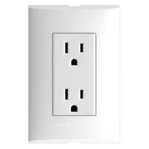 Placa Con Contacto Duplex 2P+T Blanco Forza Bticino